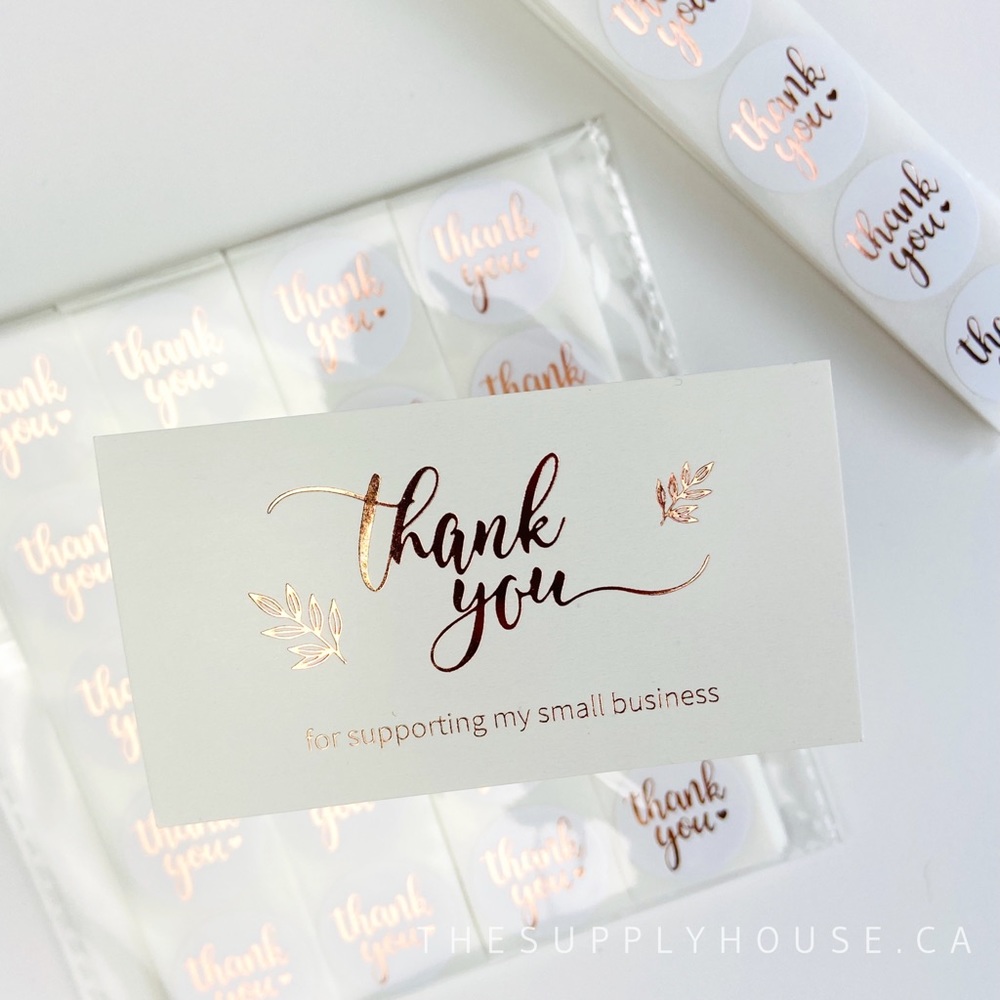 25 Thank You Cards. Small Business Cards. Shipping Supplies. Product Packaging.